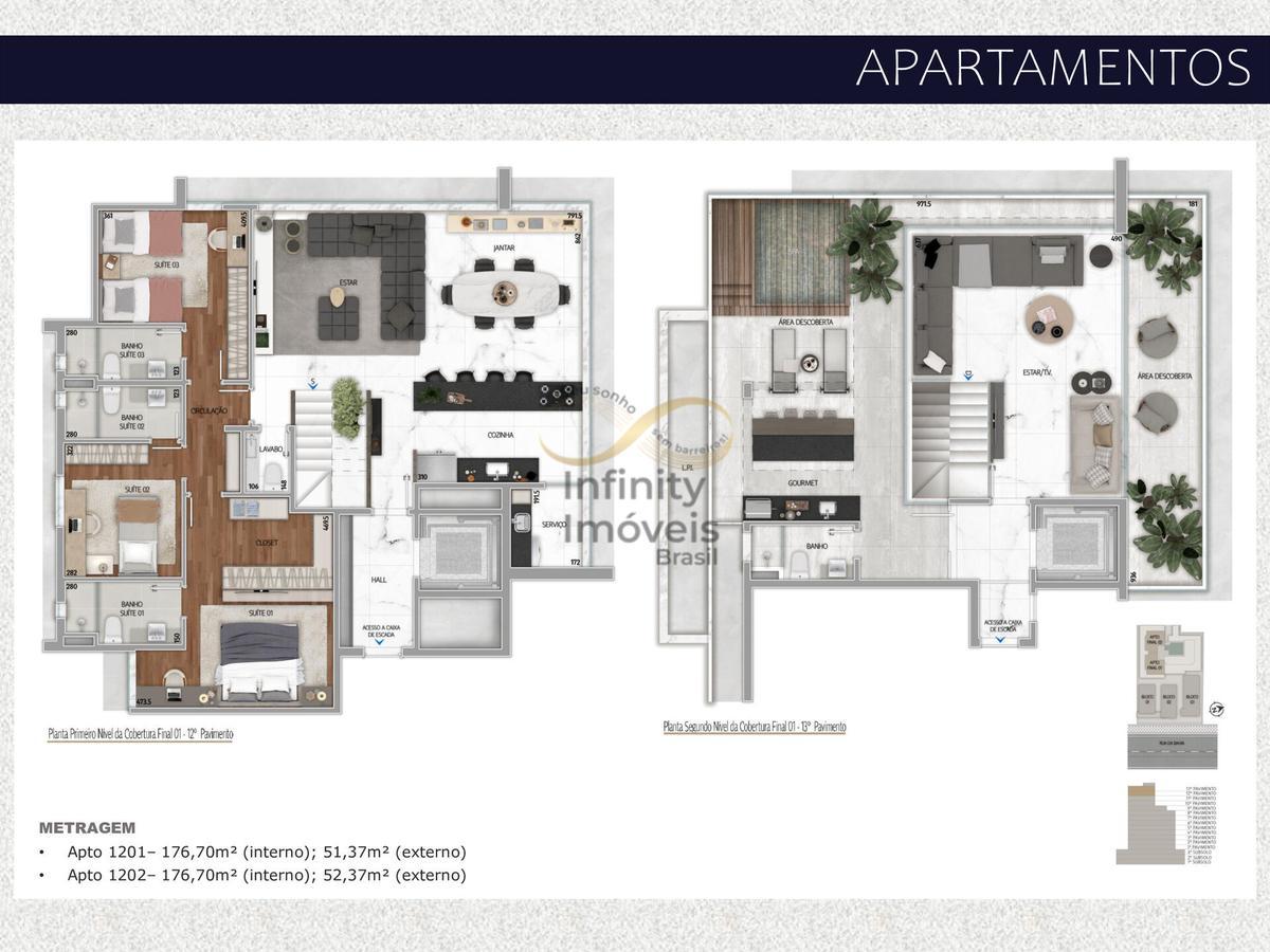 Apartamento, Lourdes, 3 Quartos
