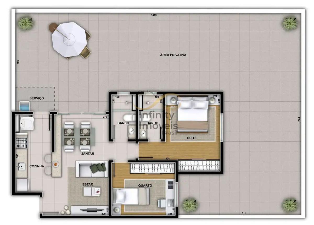 Apartamento, Serra, 3 Quartos