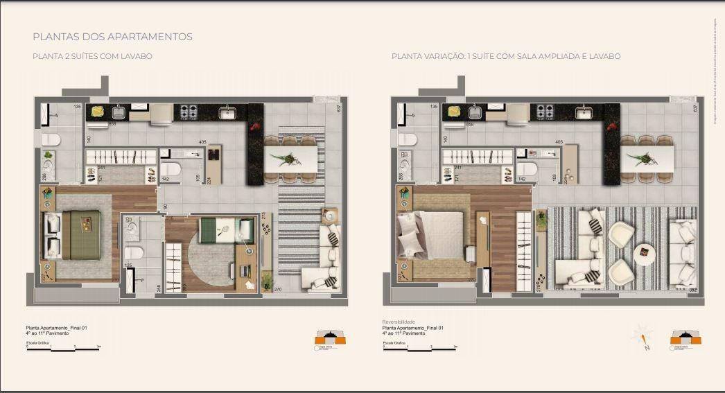 Apartamento, Lourdes, 2 Quartos, 2 Vagas, 1 Suíte