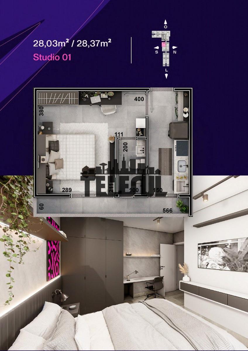 Apartamento, Santa Luiza, 1 Quarto, 0 Vaga, 1 Suíte