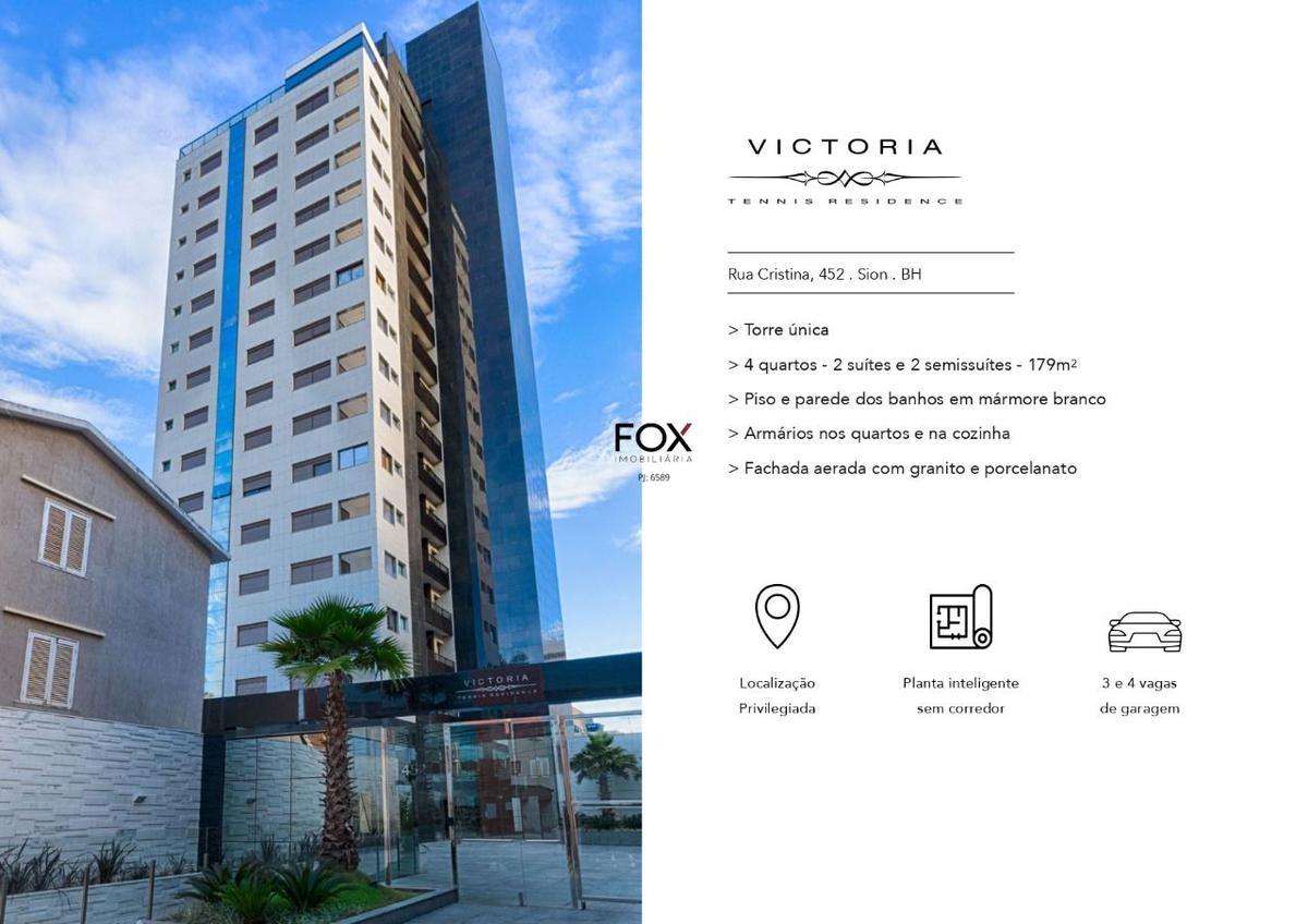 Apartamento, Sion, 4 Quartos, 3 Vagas, 2 Suítes
