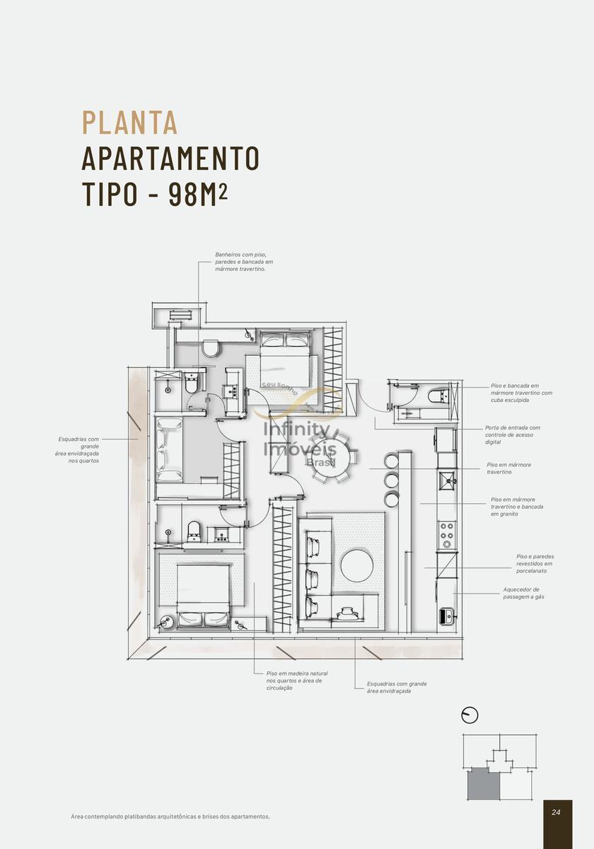 Apartamento, Serra, 3 Quartos