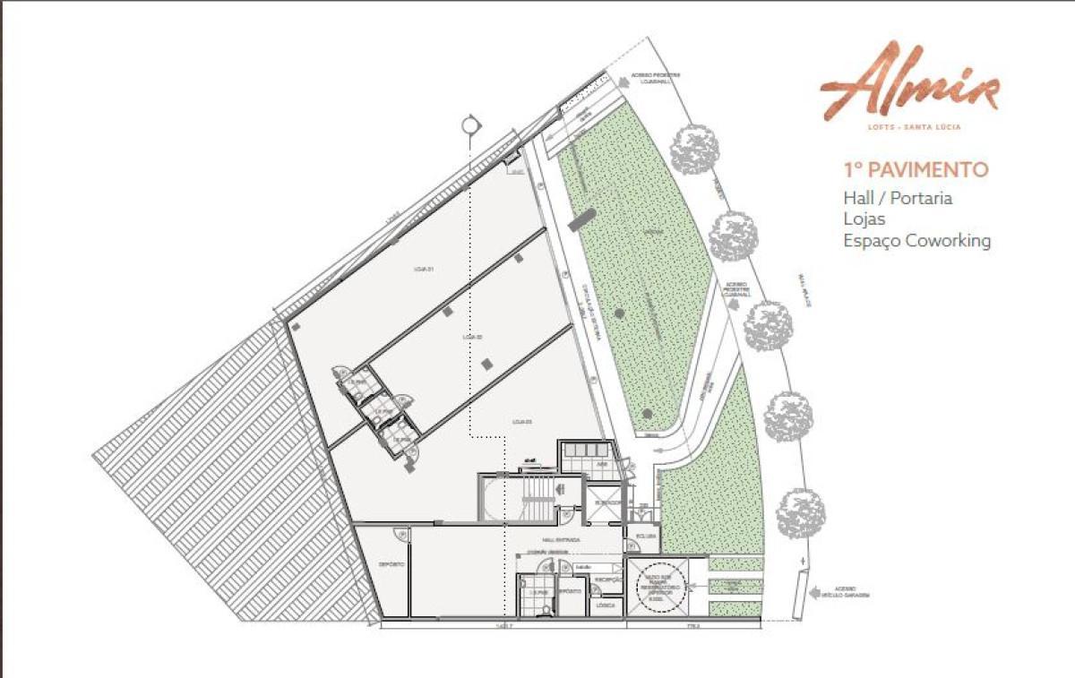 Apartamento, Santa Lúcia, 1 Quarto, 1 Vaga