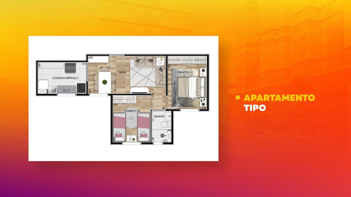 Apartamento, Novo das Industrias, 2 Quartos, 1 Vaga, 1 Suíte