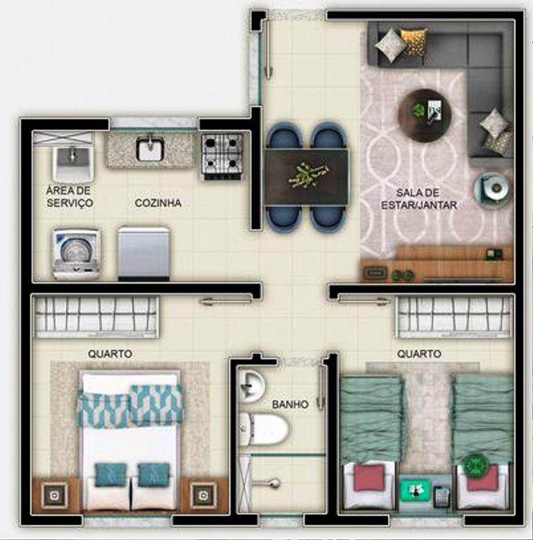 Apartamento, Betim Industrial, 2 Quartos, 1 Vaga