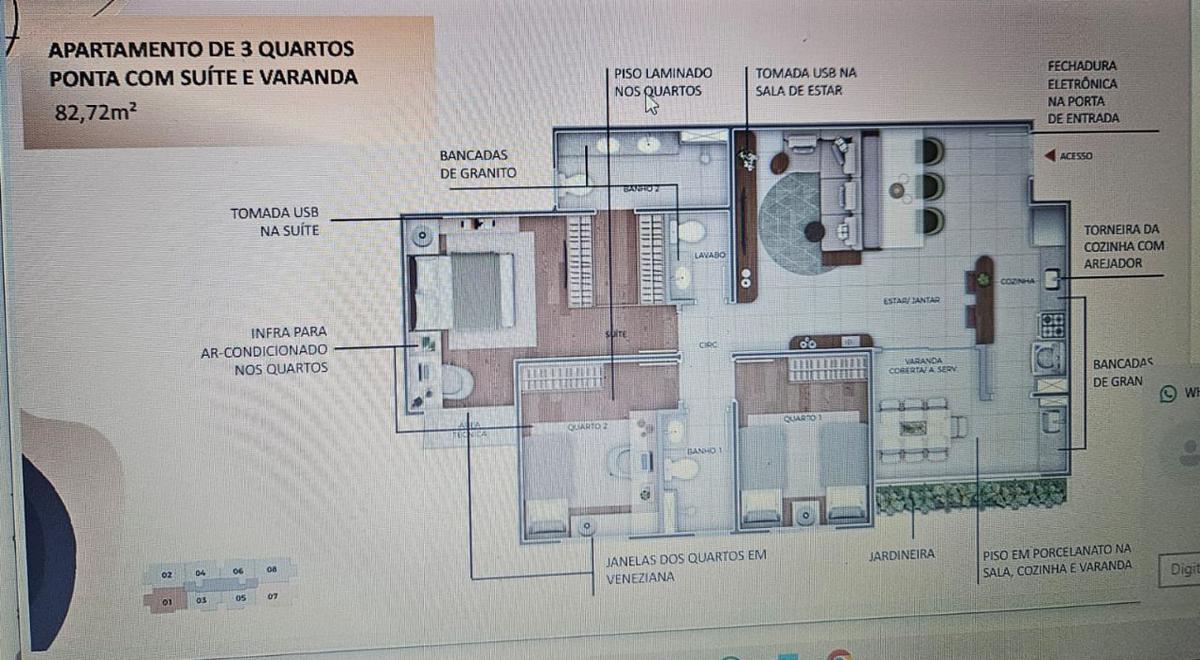 Apartamento, Jaraguá, 2 Quartos, 1 Vaga, 1 Suíte