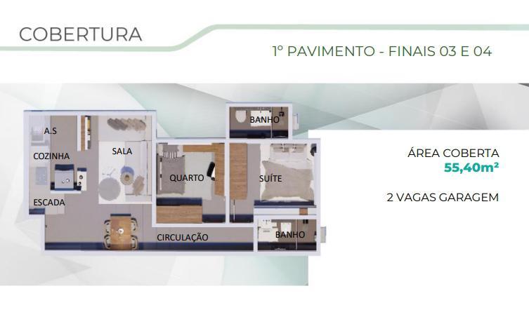 Apartamento, Santa Mônica, 2 Quartos, 2 Vagas, 1 Suíte