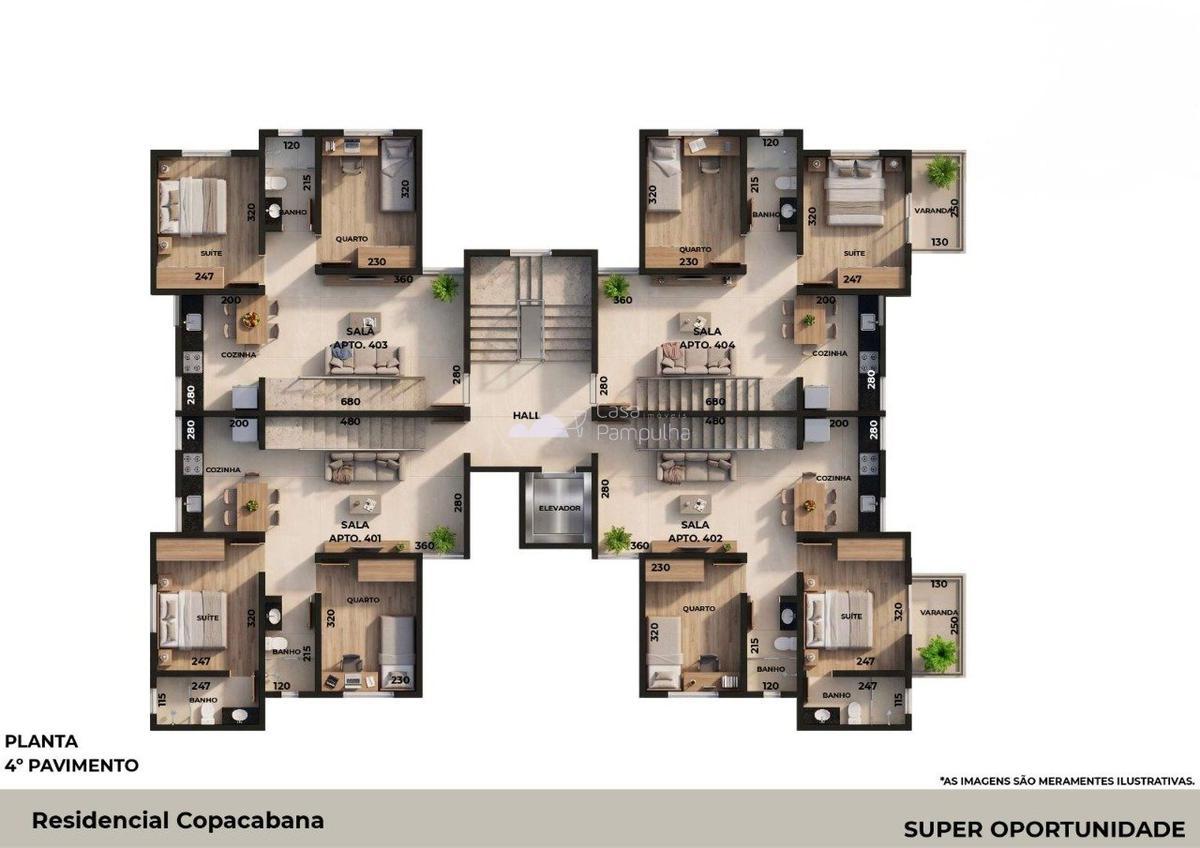 Apartamento, Jardim Leblon, 3 Quartos, 1 Vaga, 2 Suítes