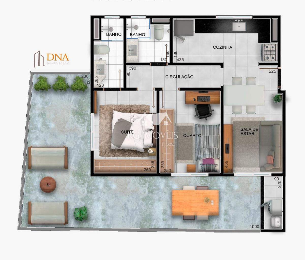 Cobertura, Vale do Jatobá, 2 Quartos, 1 Vaga, 1 Suíte