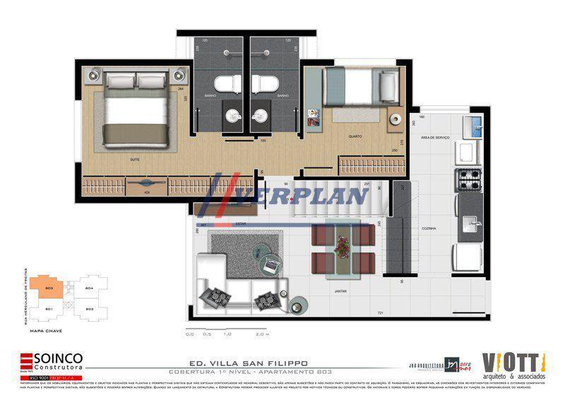 Cobertura, Gutierrez, 2 Quartos, 2 Vagas, 1 Suíte