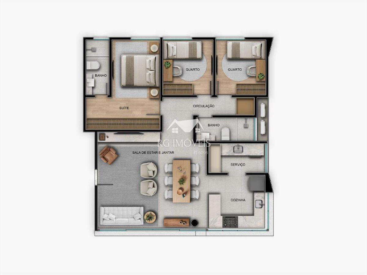 Apartamento, Barreiro, 3 Quartos, 2 Vagas, 1 Suíte