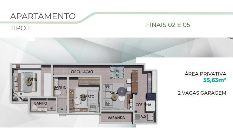 Apartamento, Santa Mônica, 2 Quartos, 2 Vagas, 1 Suíte