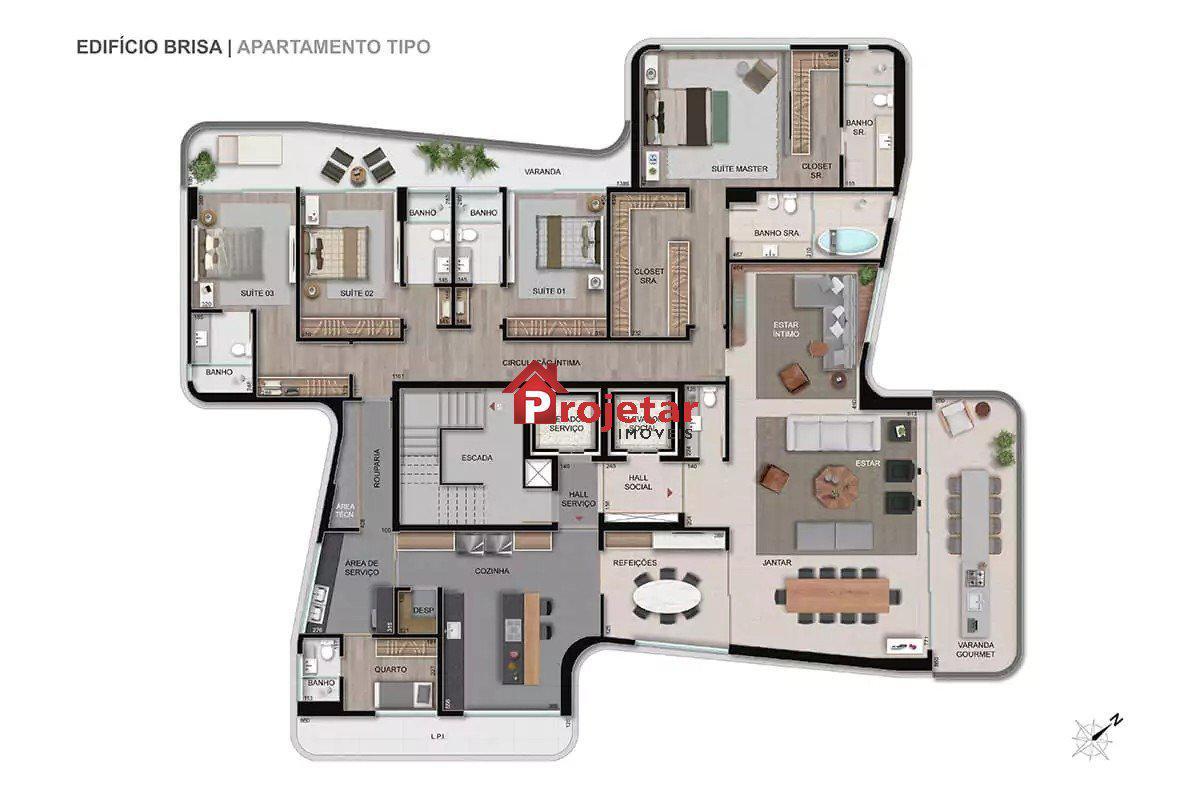 Apartamento, Vale do Sereno, 4 Quartos, 4 Vagas, 4 Suítes
