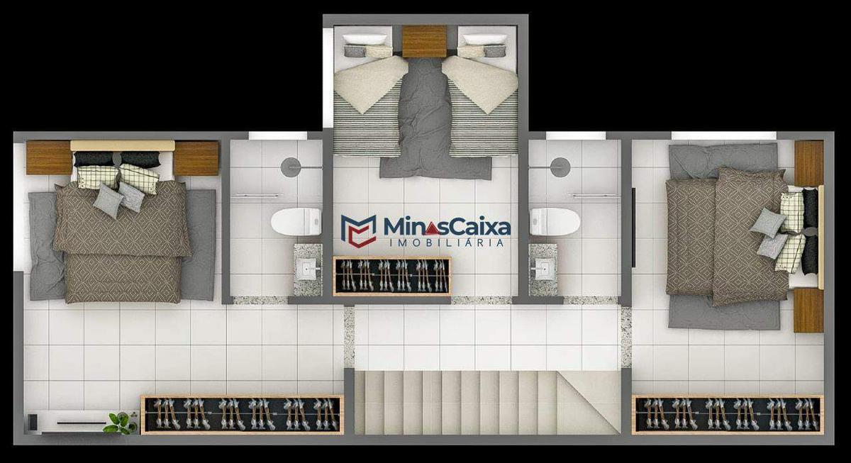 Casa, Belvedere, 3 Quartos, 2 Vagas, 1 Suíte