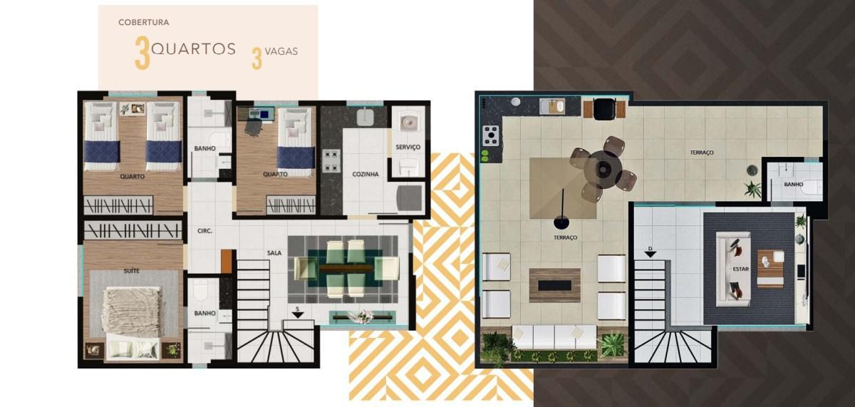 Cobertura, Santo Antônio, 3 Quartos, 3 Vagas, 1 Suíte