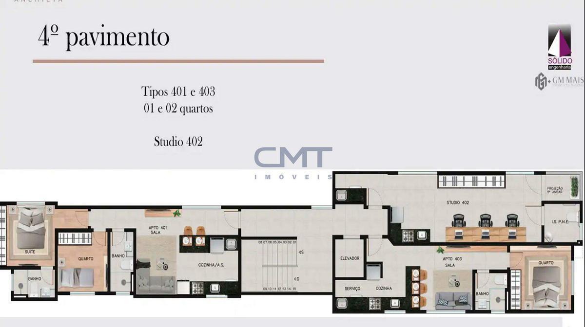 Apartamento, Cruzeiro, 2 Quartos, 1 Vaga, 1 Suíte