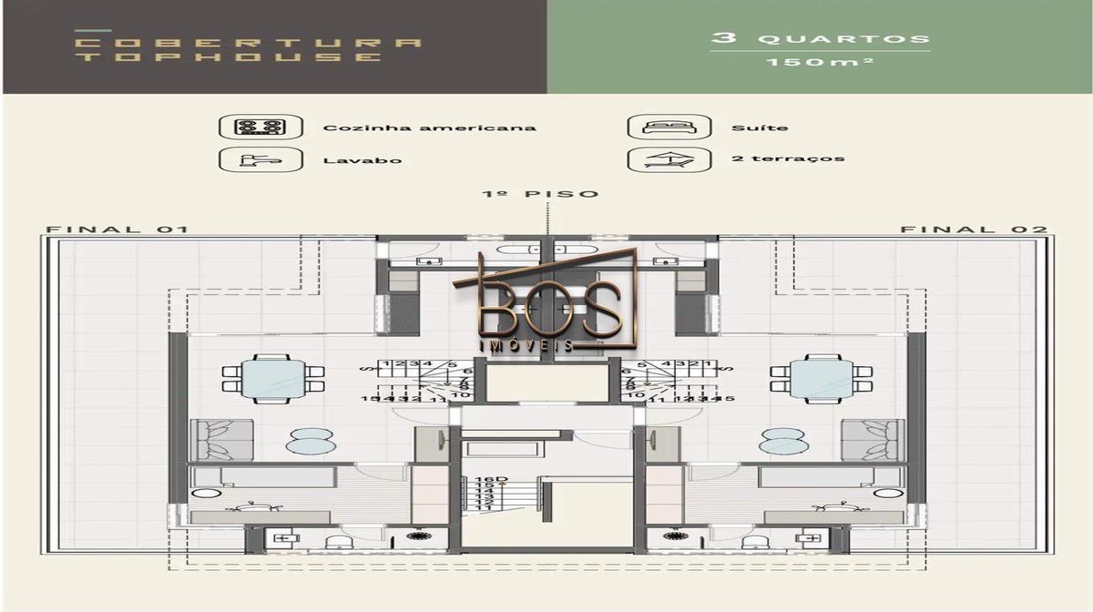 Cobertura, Carmo, 3 Quartos, 3 Vagas, 2 Suítes