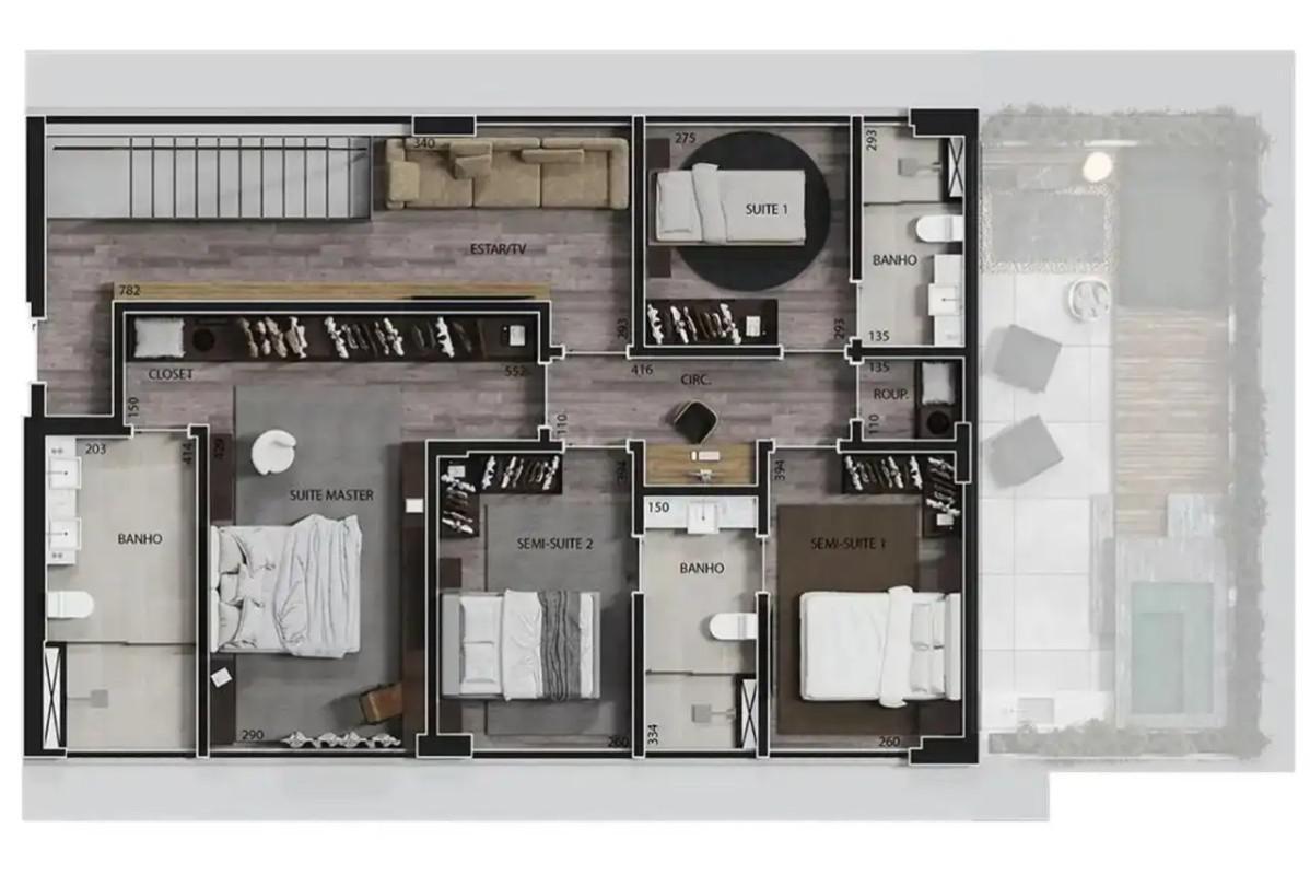 Apartamento, Funcionários, 4 Quartos, 3 Vagas, 2 Suítes