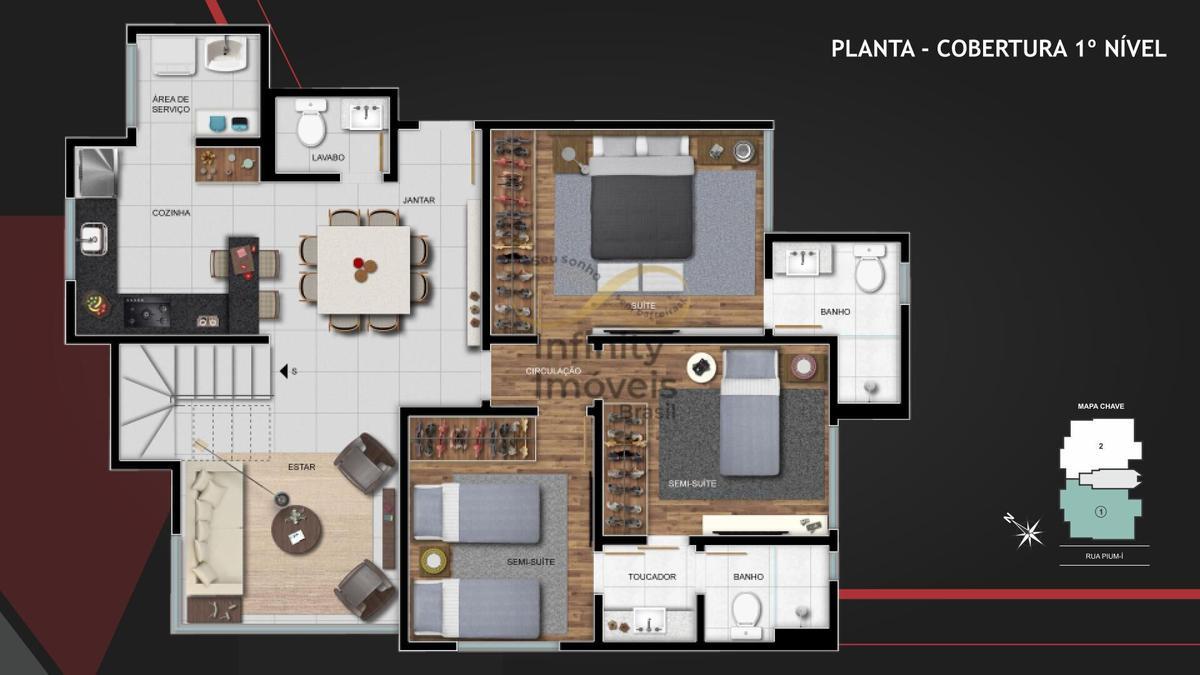 Apartamento, Cruzeiro, 3 Quartos