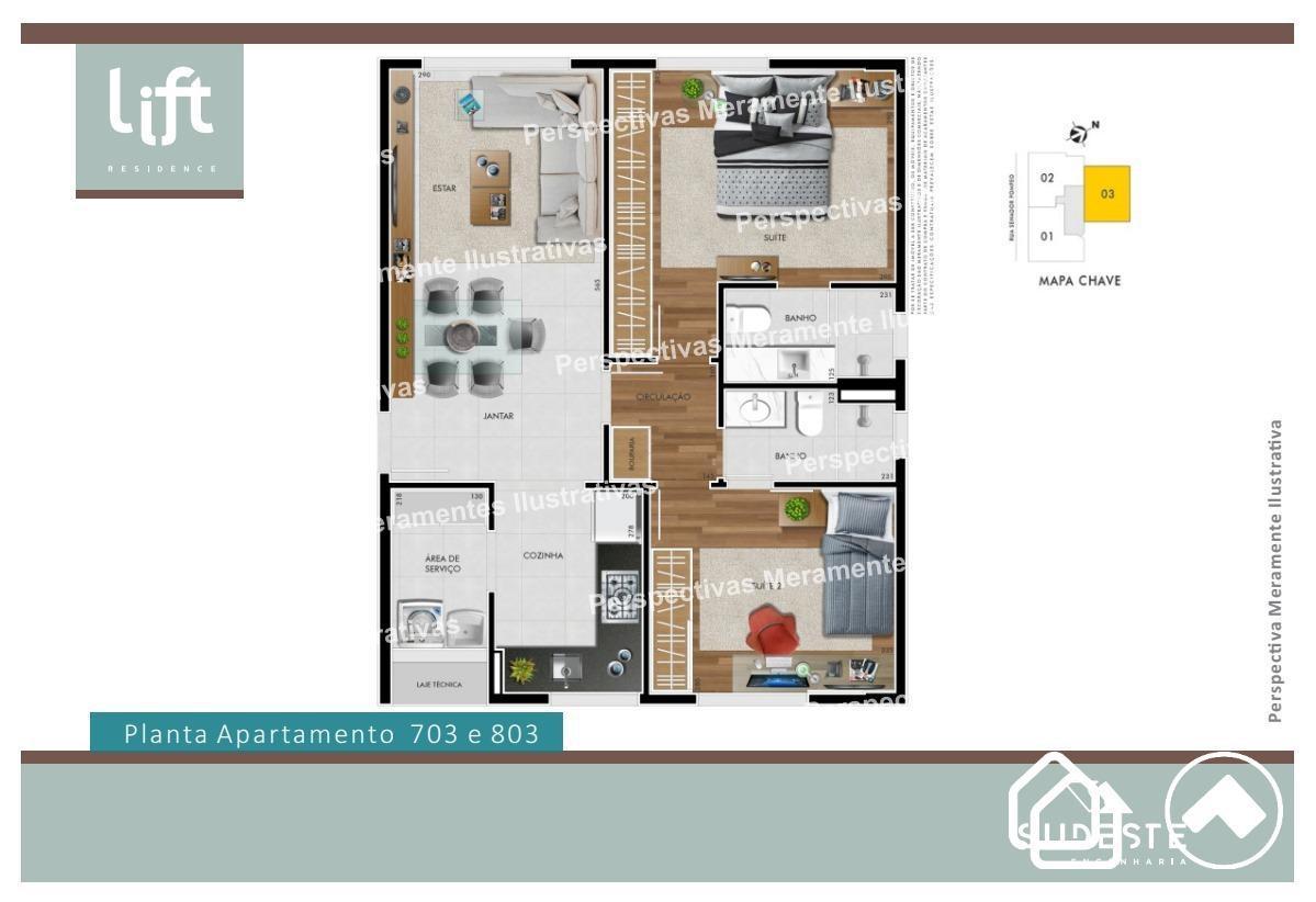 Apartamento, Serra, 2 Quartos, 2 Vagas, 1 Suíte