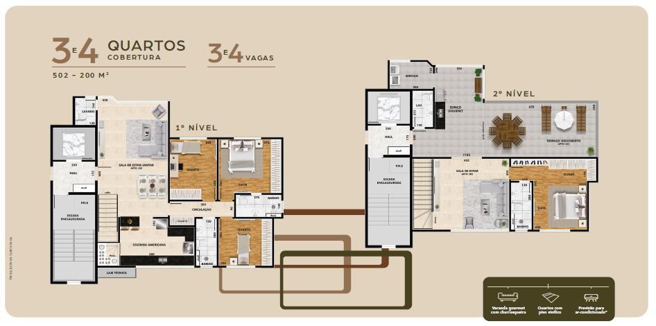 Apartamento, Santa Lúcia, 3 Quartos, 2 Vagas, 1 Suíte