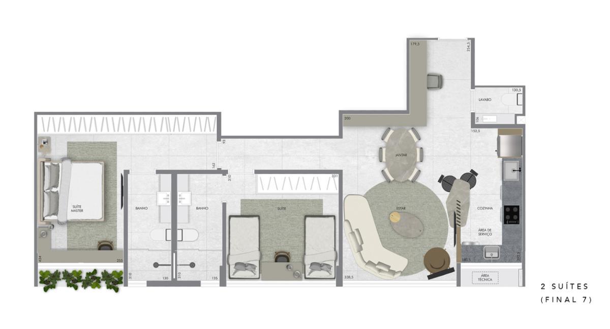 Apartamento, Sion, 2 Quartos, 2 Vagas, 2 Suítes