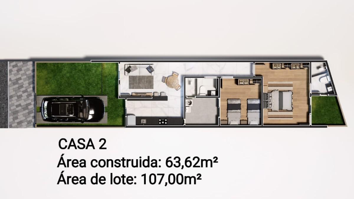 Casa, Dom Pedro I, 2 Quartos, 1 Vaga