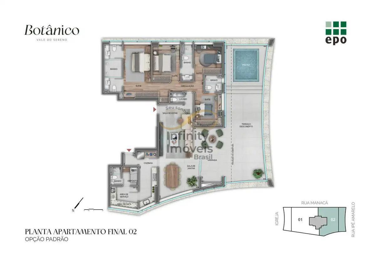 Apartamento, Vale do Sereno, 4 Quartos