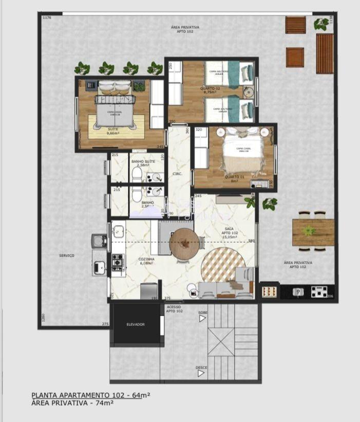 Apartamento, Itapoã, 3 Quartos, 2 Vagas, 1 Suíte