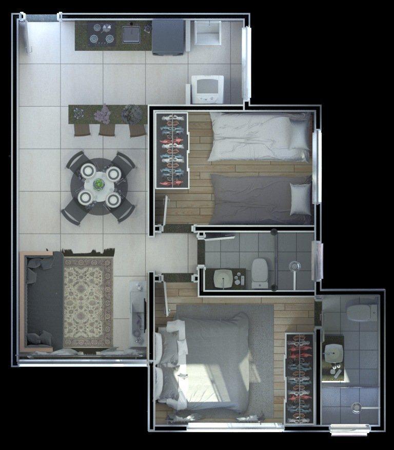 Apartamento, Cabral, 2 Quartos, 2 Vagas, 1 Suíte