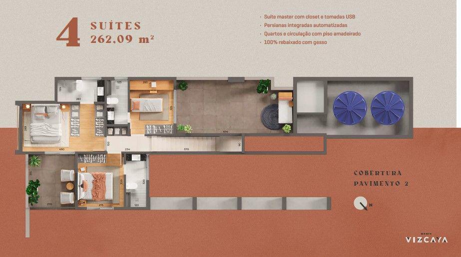 Cobertura, Santa Lúcia, 4 Quartos, 2 Vagas, 4 Suítes