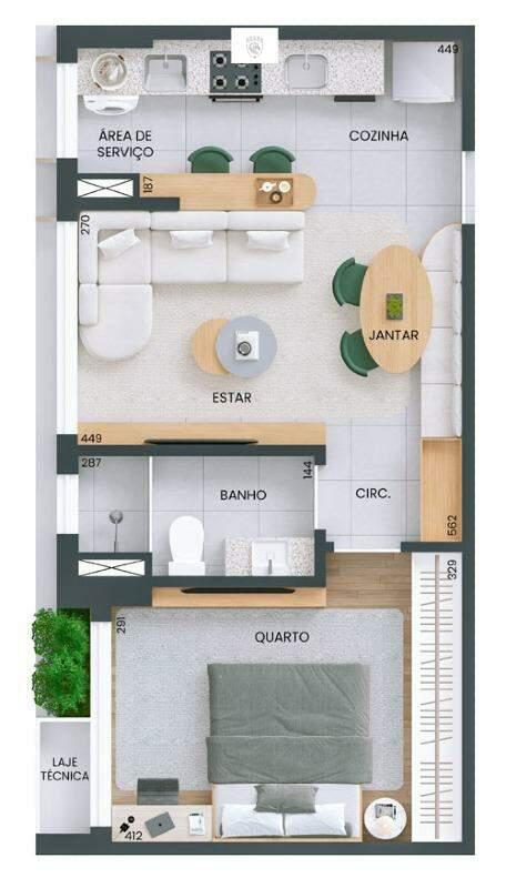 Apartamento, Savassi, 1 Quarto, 1 Vaga