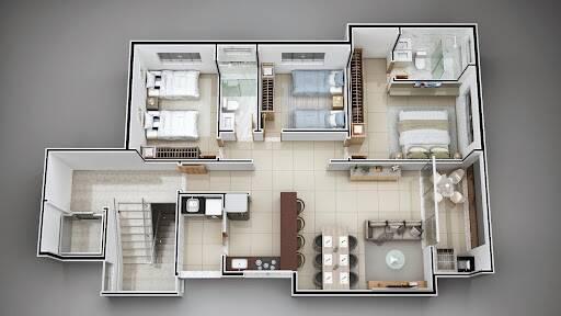 Apartamento, Iguaçu, 3 Quartos, 2 Vagas, 2 Suítes