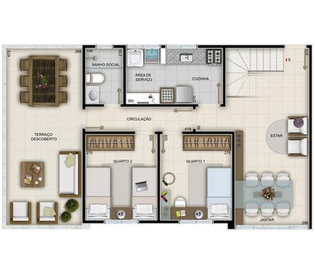 Cobertura, São Francisco, 3 Quartos, 3 Vagas, 1 Suíte