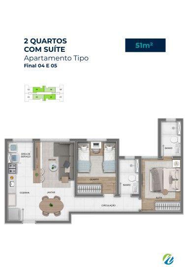 Apartamento, Estoril, 2 Quartos, 1 Vaga, 1 Suíte