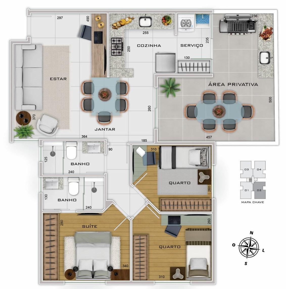 Apartamento, Cidade Nova, 3 Quartos, 2 Vagas, 1 Suíte