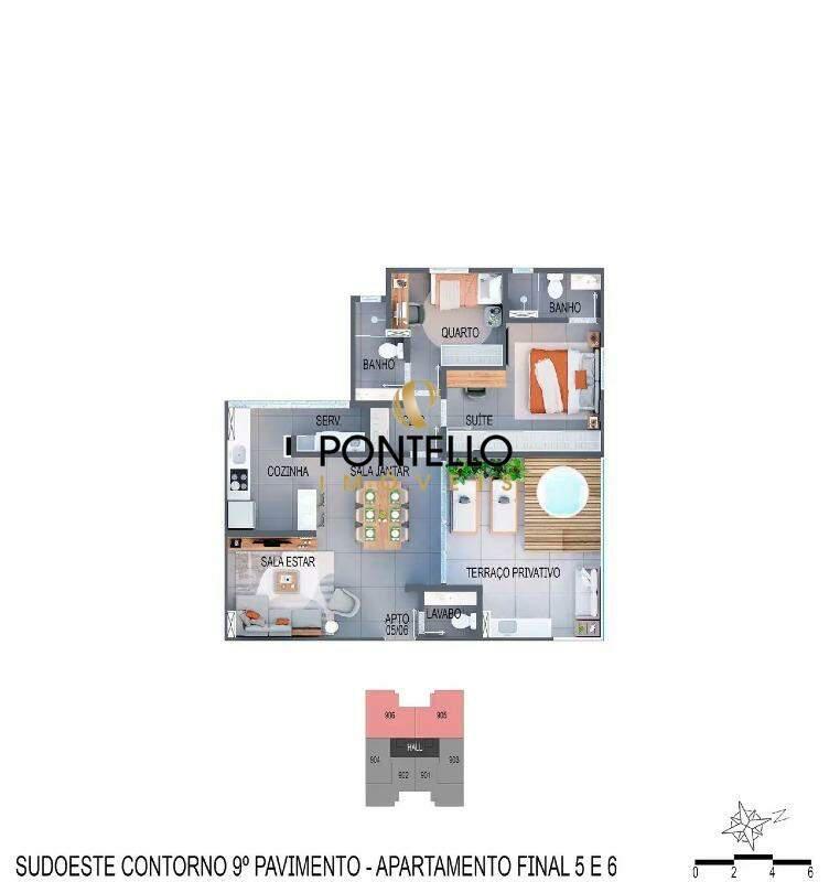 Apartamento, Santa Efigênia, 2 Quartos, 1 Vaga, 1 Suíte