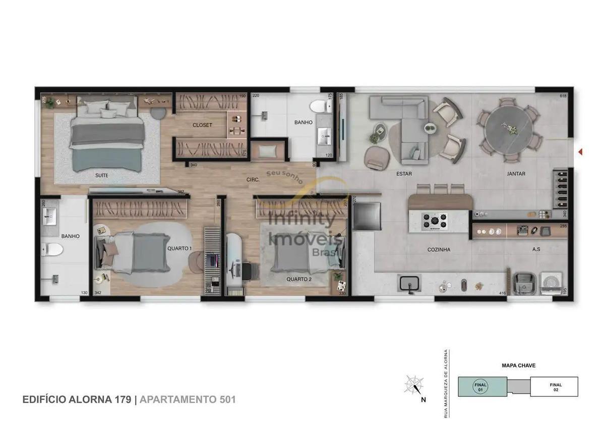 Apartamento, Serra, 2 Quartos