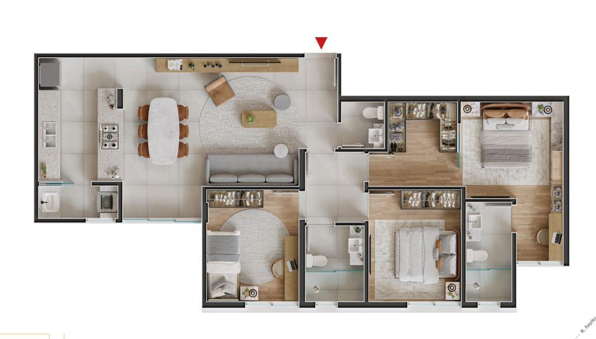 Cobertura, Santa Lúcia, 3 Quartos, 2 Vagas, 1 Suíte
