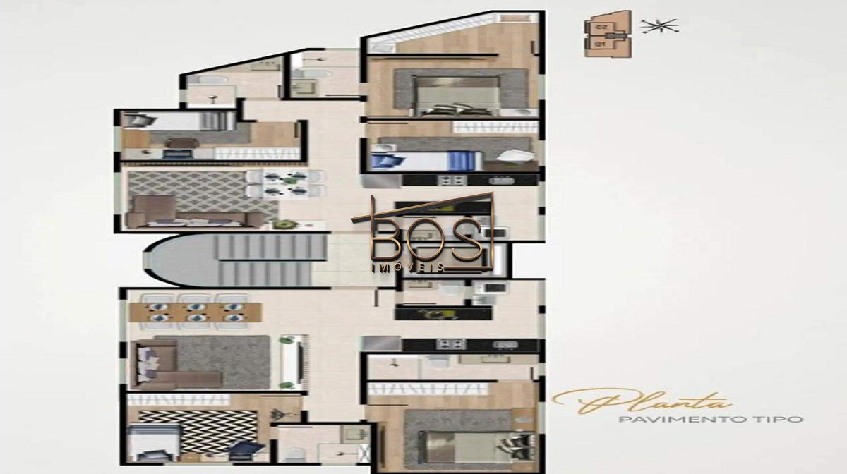 Apartamento, Vila Paris, 2 Quartos, 2 Vagas, 1 Suíte