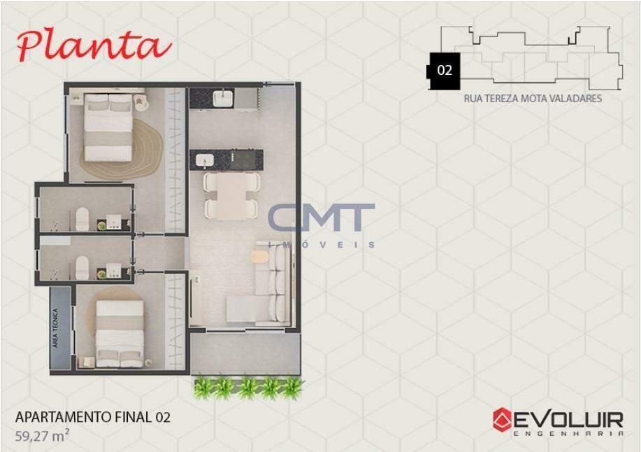 Apartamento, Buritis, 2 Quartos, 2 Vagas, 1 Suíte