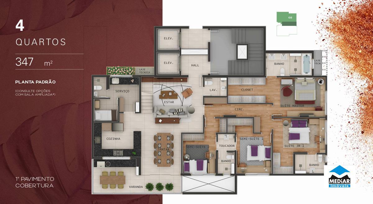 Apartamento, Carmo, 4 Quartos, 3 Vagas, 2 Suítes