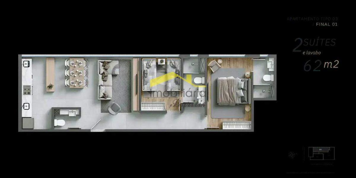 Apartamento, Gutierrez, 2 Quartos, 1 Vaga, 2 Suítes