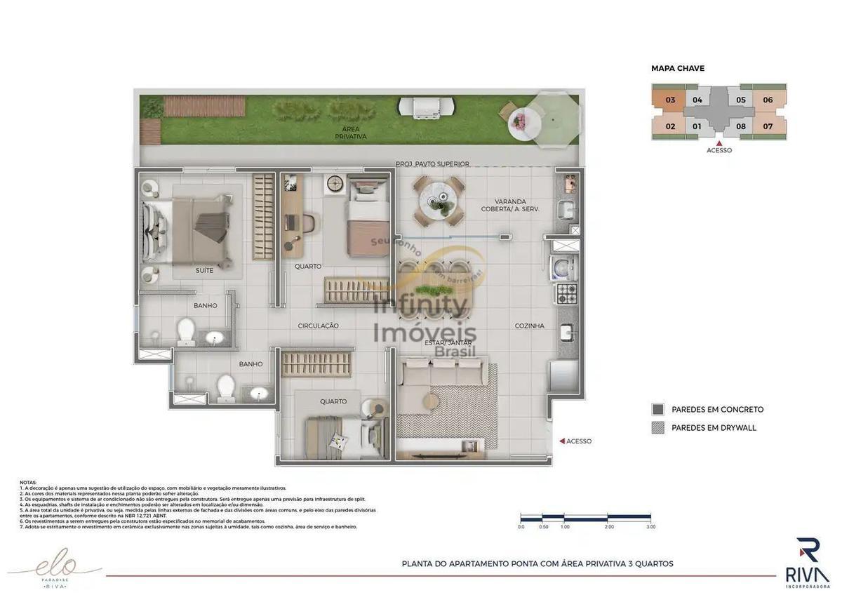 Apartamento, Castelo, 3 Quartos