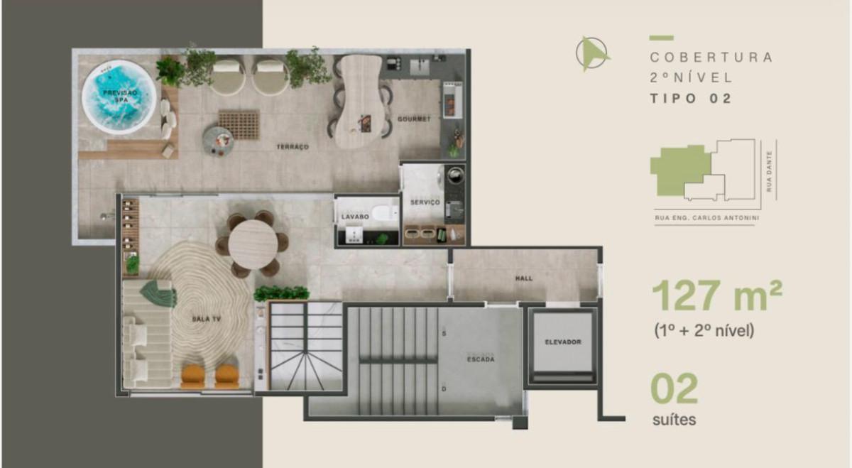 Cobertura, São Lucas, 2 Quartos, 2 Vagas, 2 Suítes