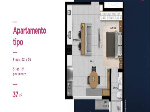 Apartamento, Lourdes, 2 Quartos, 1 Vaga