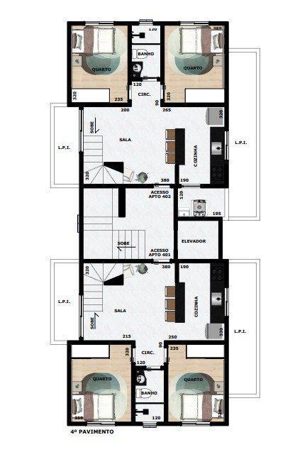 Apartamento, Santa Branca, 2 Quartos, 1 Vaga, 1 Suíte