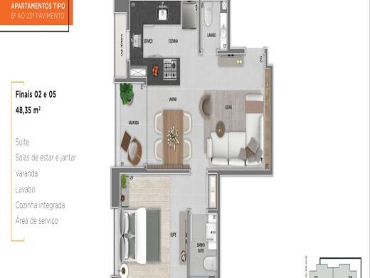 Apartamento, Savassi, 2 Quartos, 1 Vaga, 2 Suítes
