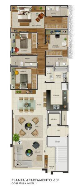 Cobertura, Castelo, 5 Quartos, 3 Vagas, 2 Suítes