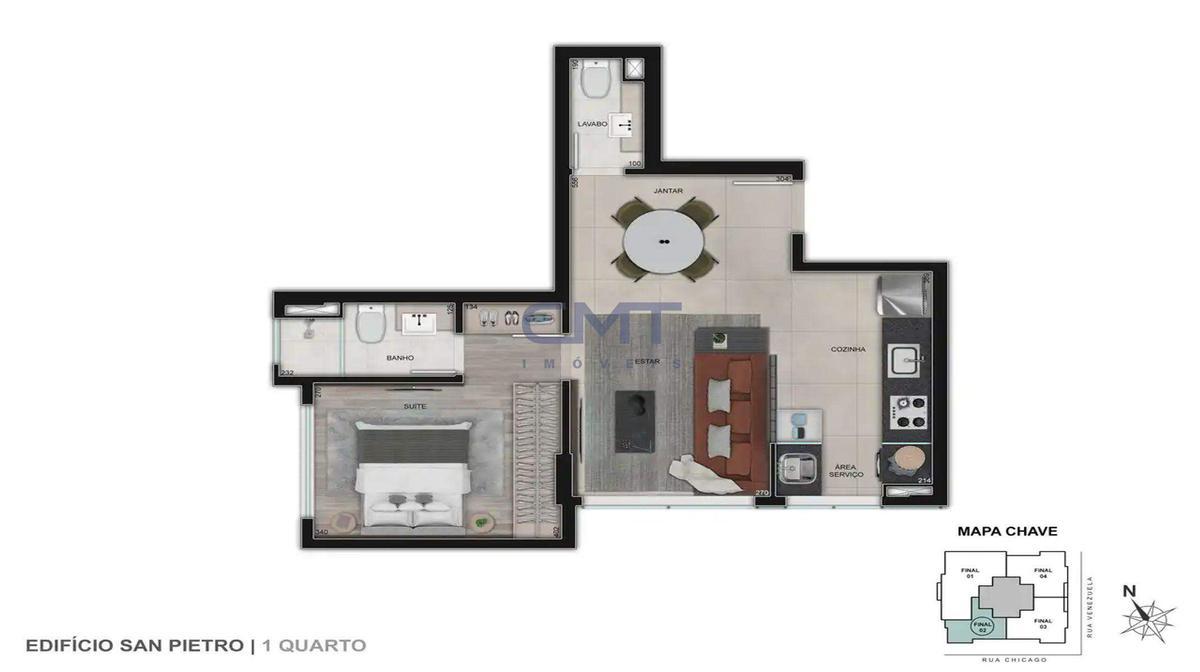 Apartamento, Sion, 1 Quarto, 1 Vaga, 1 Suíte